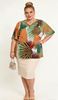 Picture of CURVY GIRL FLOWY TOP WITH CROSS OVER COLLAR